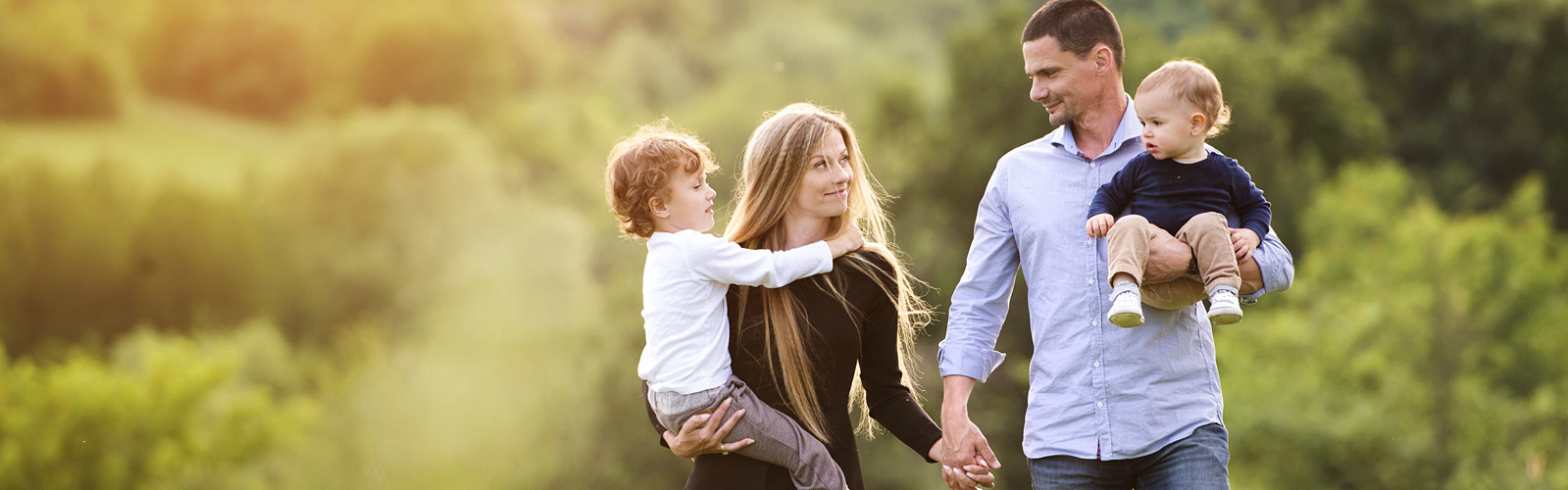 Family on a walk